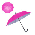 Hot Sale Big Size 8K Auto Open Pongee Golf Straight Umbrella for Business Men with Silver Coated Fabric